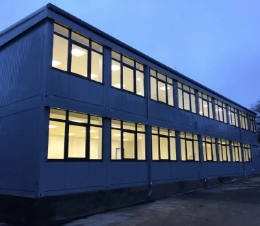 Containers : Ecole rue des Près à Bonnevoie